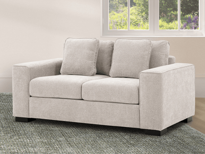 Emmeline Fabric Loveseat - Light Gray - Abbyson - Living Room