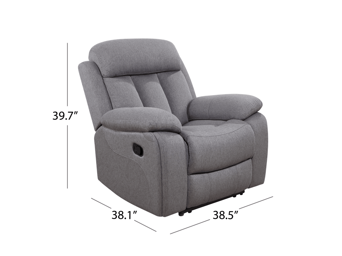 Fletcher Stain-Resistant Fabric Reclining Chair - Abbyson - Living Room