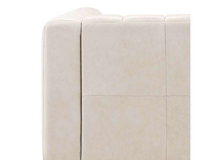 Gianna Leather Sofa - Ivory - Abbyson - Living Room