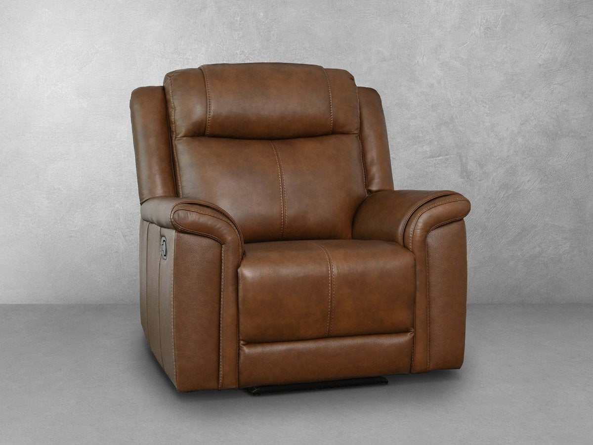 Gilmore Leather Manual Recliner - Abbyson - Living Room