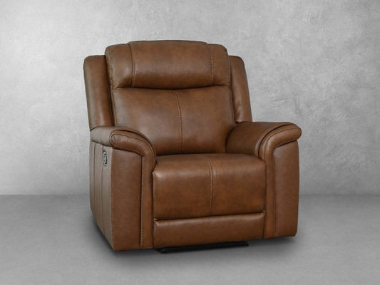 Gilmore Leather Manual Recliner - Abbyson - Living Room