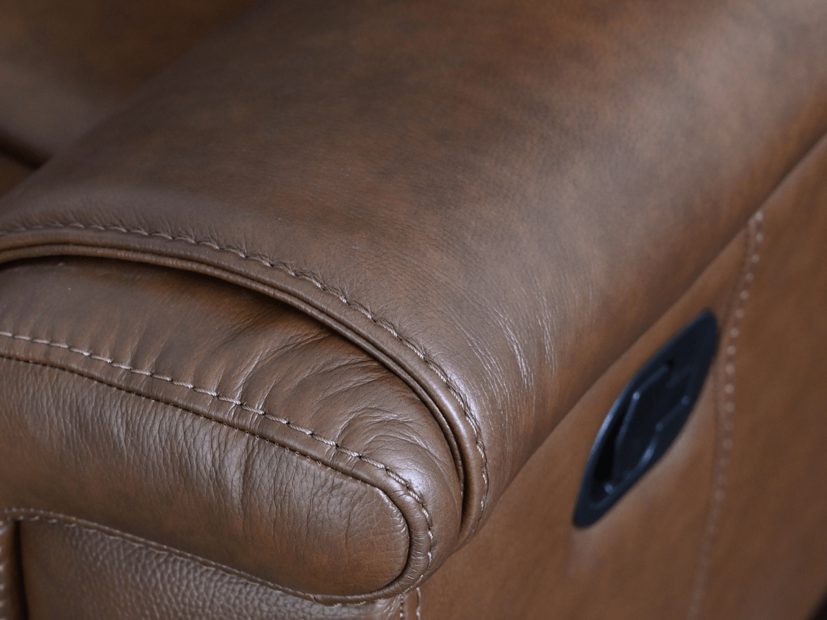 Gilmore Leather Manual Recliner - Abbyson - Living Room