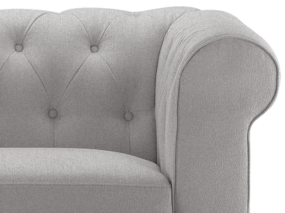 Gwen Stain Resistant Fabric Chesterfield Sofa - Light Gray - Abbyson - Living Room