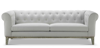 Gwen Stain Resistant Fabric Chesterfield Sofa - Light Gray - Abbyson - Living Room