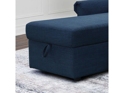 Hamilton Storage Sofa Bed Reversible Sectional - Navy - Abbyson - Living Room