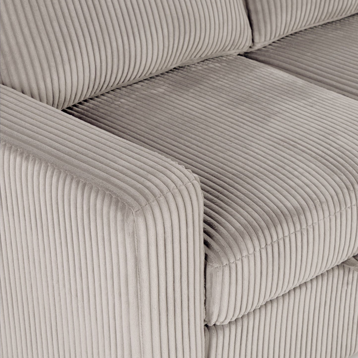 Haven Corduroy 2-pc Reversible Sleeper Sectional with Storage Chaise, Beige - Abbyson - Living Room
