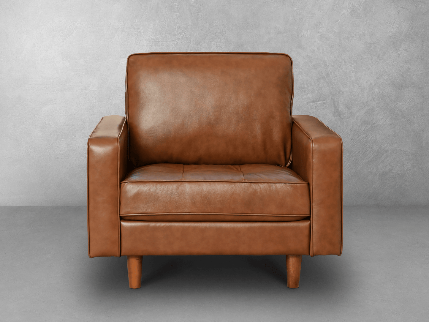 Holloway Mid-Century Leather Armchair - Abbyson - Living Room