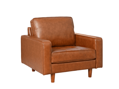 Holloway Mid-Century Leather Armchair - Abbyson - Living Room