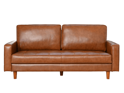 Holloway Mid-Century Leather Sofa - Abbyson - Living Room