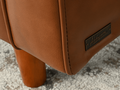Holloway Mid-Century Leather Sofa - Abbyson - Living Room