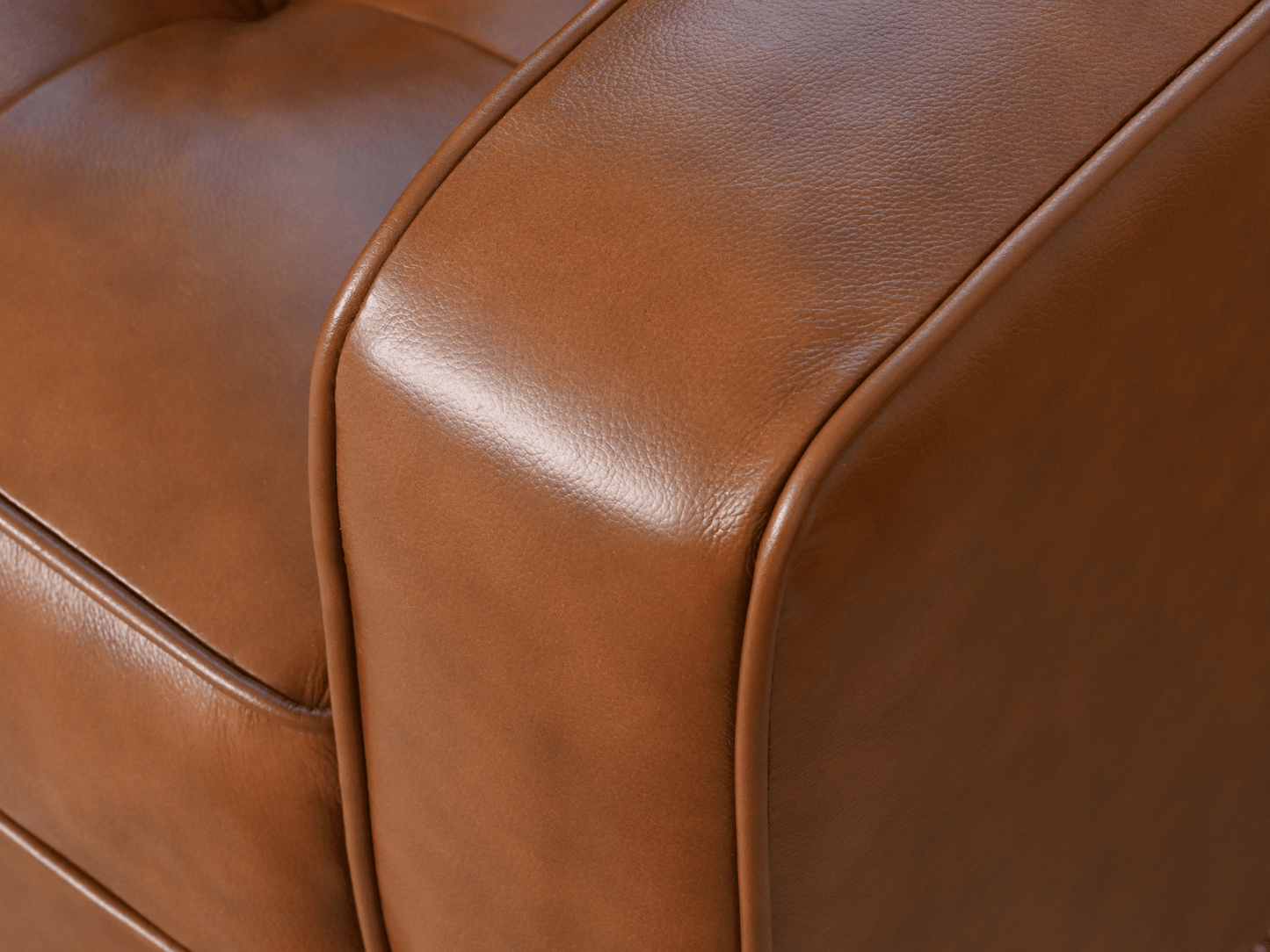 Holloway Mid-Century Leather Sofa - Abbyson - Living Room