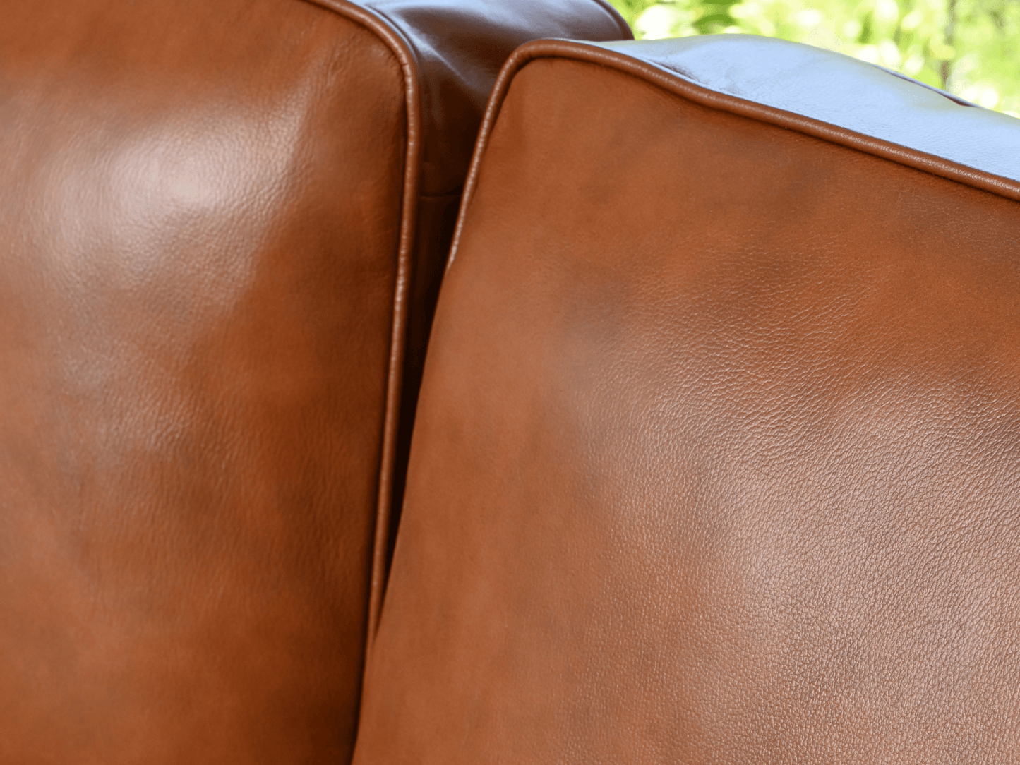 Holloway Mid-Century Leather Sofa - Abbyson - Living Room