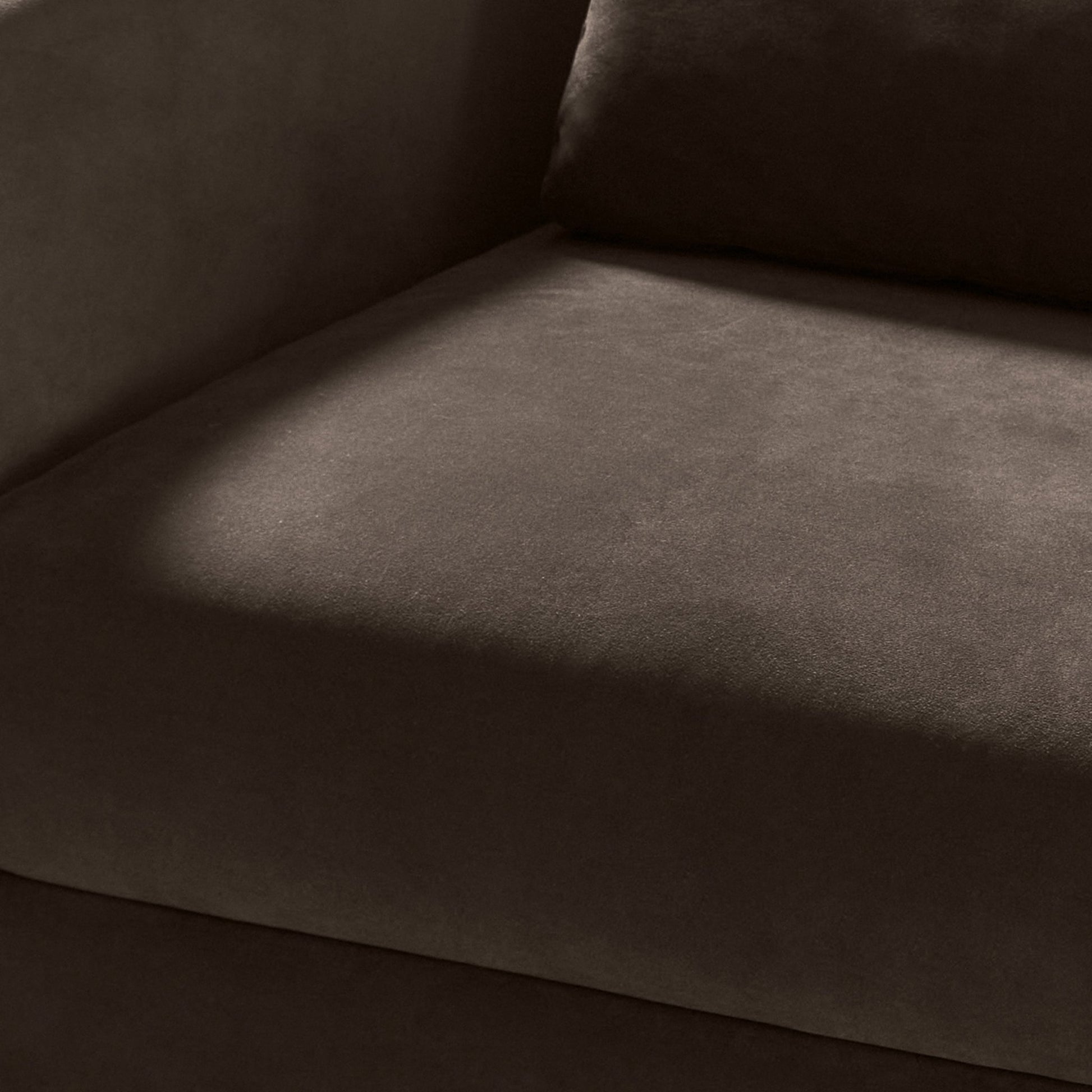 Hudson 5pc Velvet Fabric Modular Sectional - Brown - Abbyson - Living Room