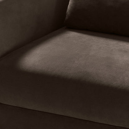 Hudson 5pc Velvet Fabric Modular Sectional - Brown - Abbyson - Living Room