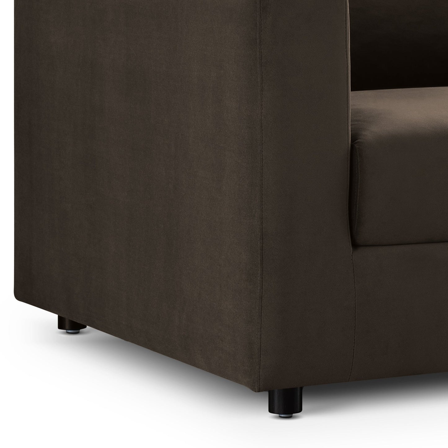 Hudson 5pc Velvet Fabric Modular Sectional - Brown - Abbyson - Living Room