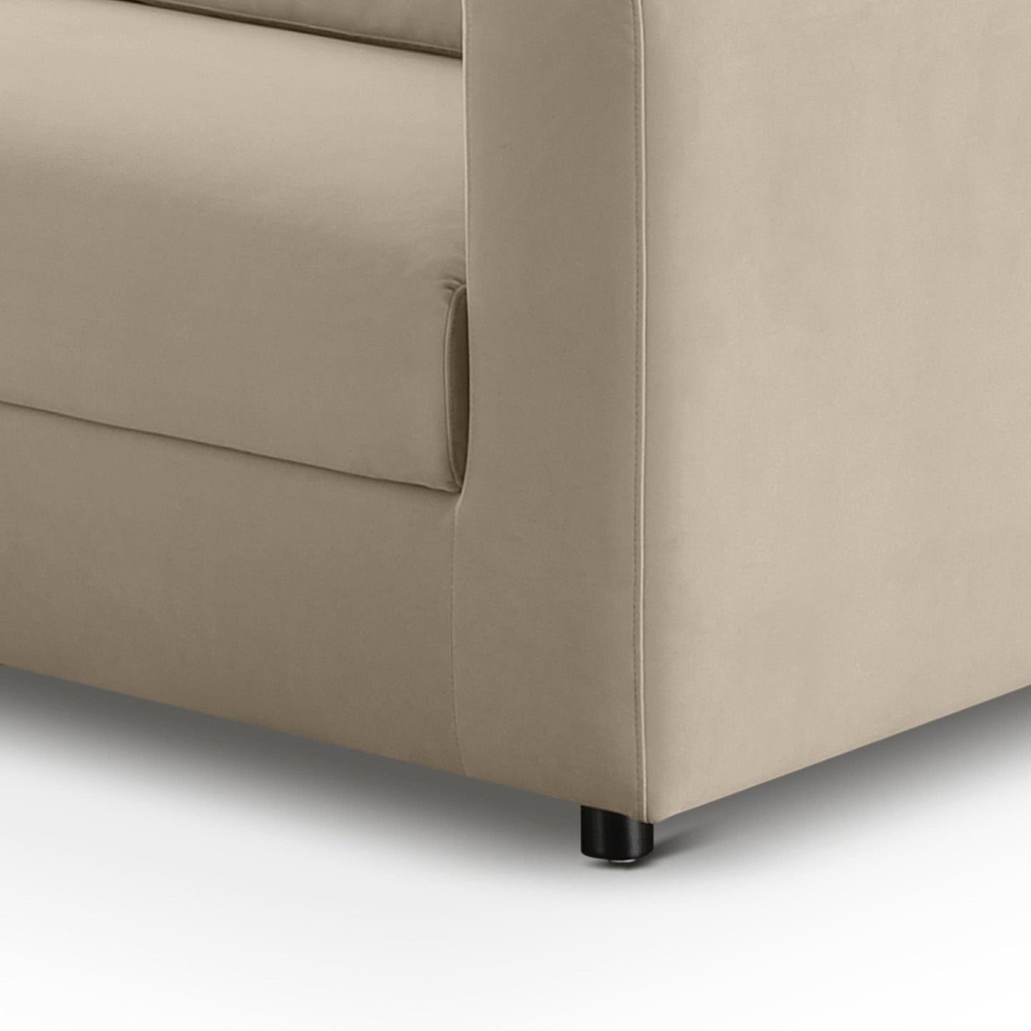 Hudson 5pc Velvet Fabric Modular Sectional - Sand - Abbyson - Living Room