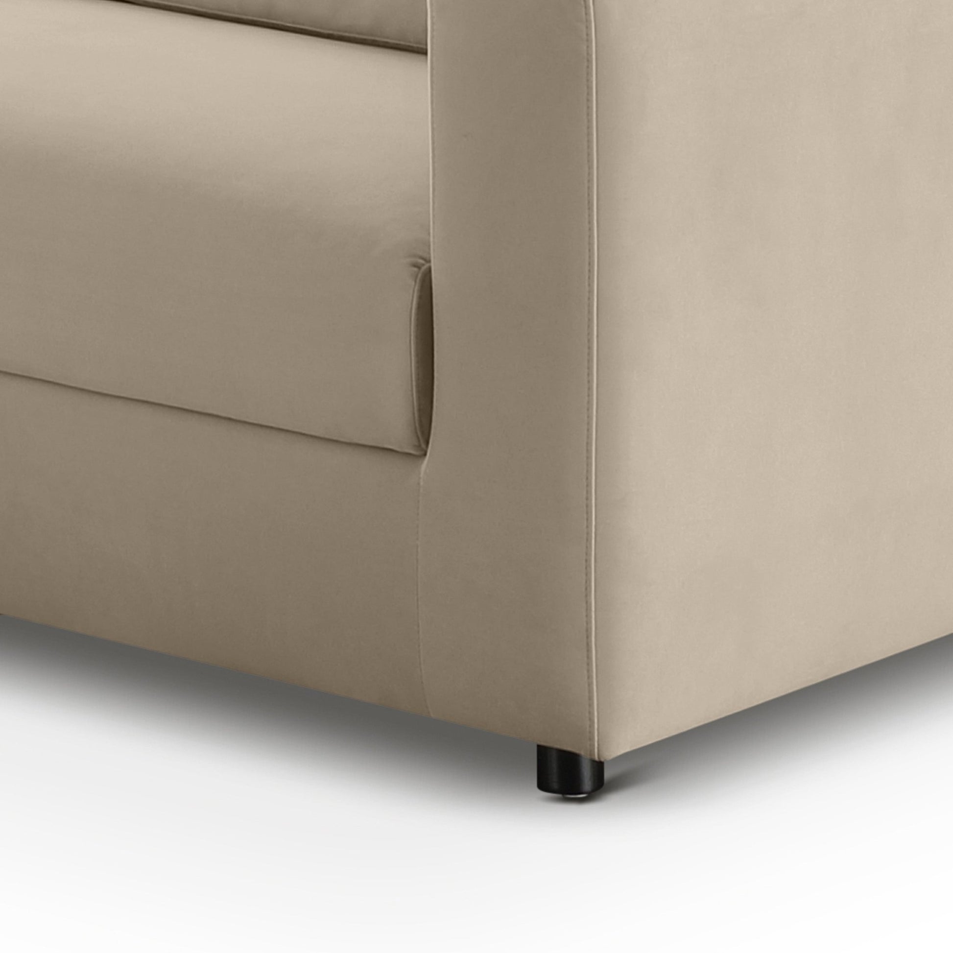 Hudson 5pc Velvet Fabric Modular Sectional - Sand - Abbyson - Living Room