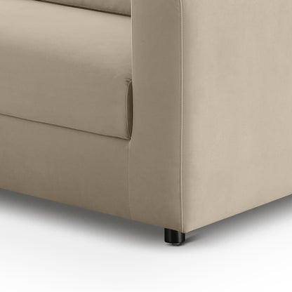 Hudson 5pc Velvet Fabric Modular Sectional - Sand - Abbyson - Living Room