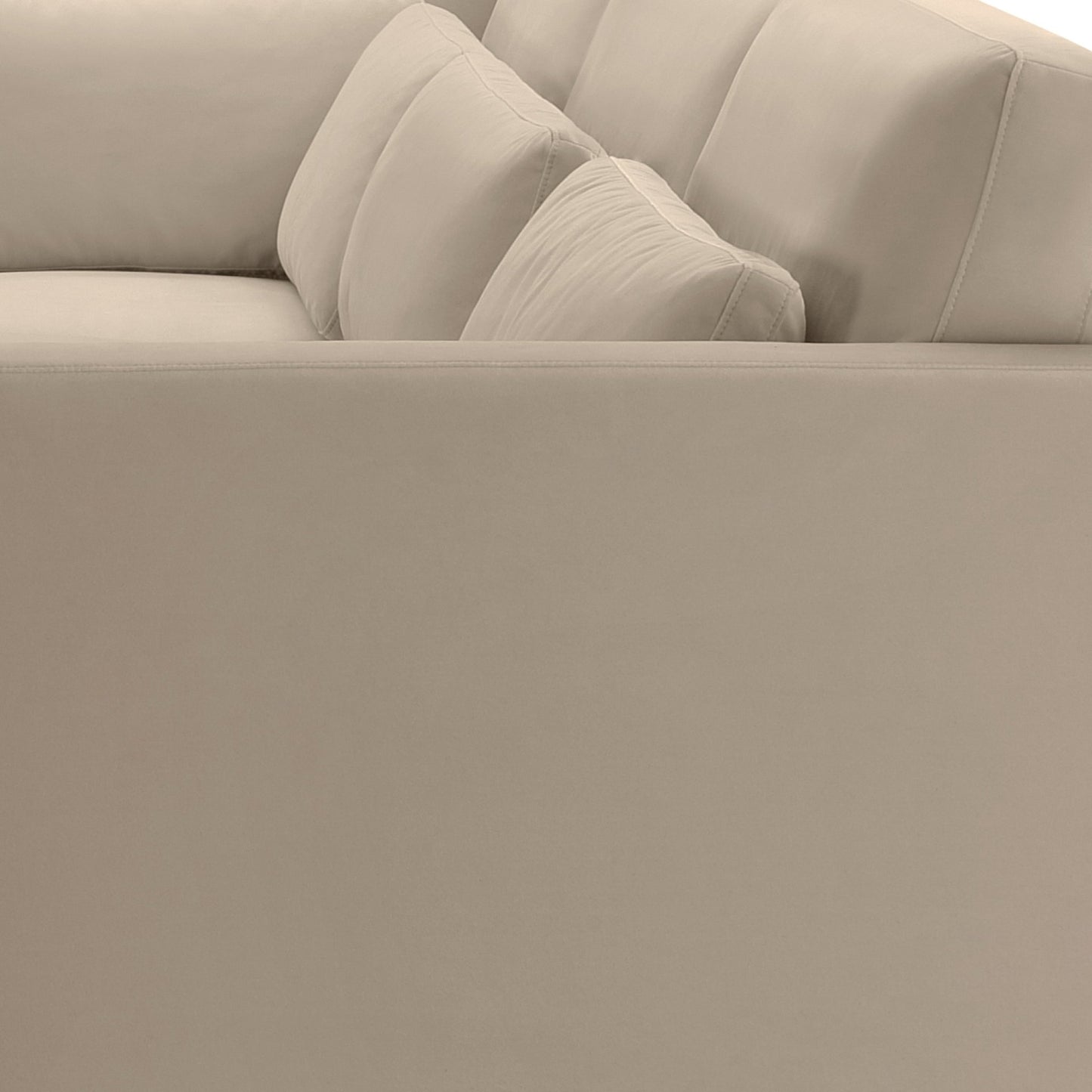Hudson 5pc Velvet Fabric Modular Sectional - Sand - Abbyson - Living Room