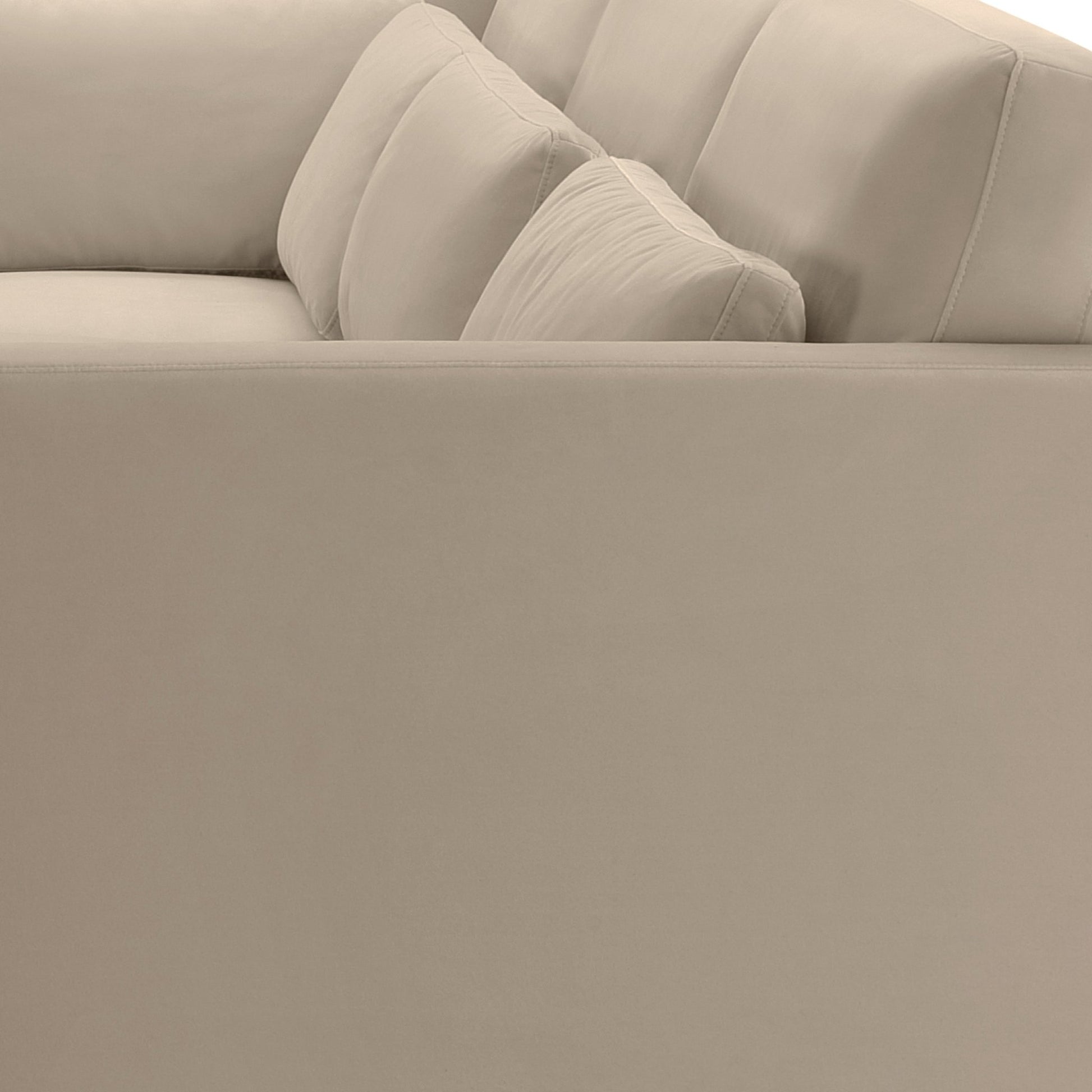 Hudson 5pc Velvet Fabric Modular Sectional - Sand - Abbyson - Living Room