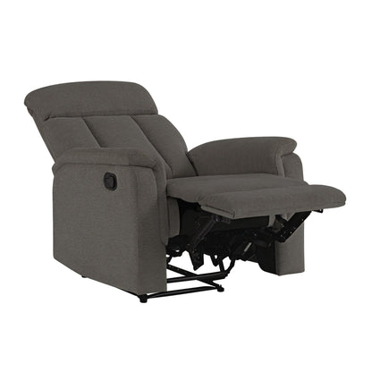 Irving Fabric Manual Recliner - Gray - Abbyson - Chair