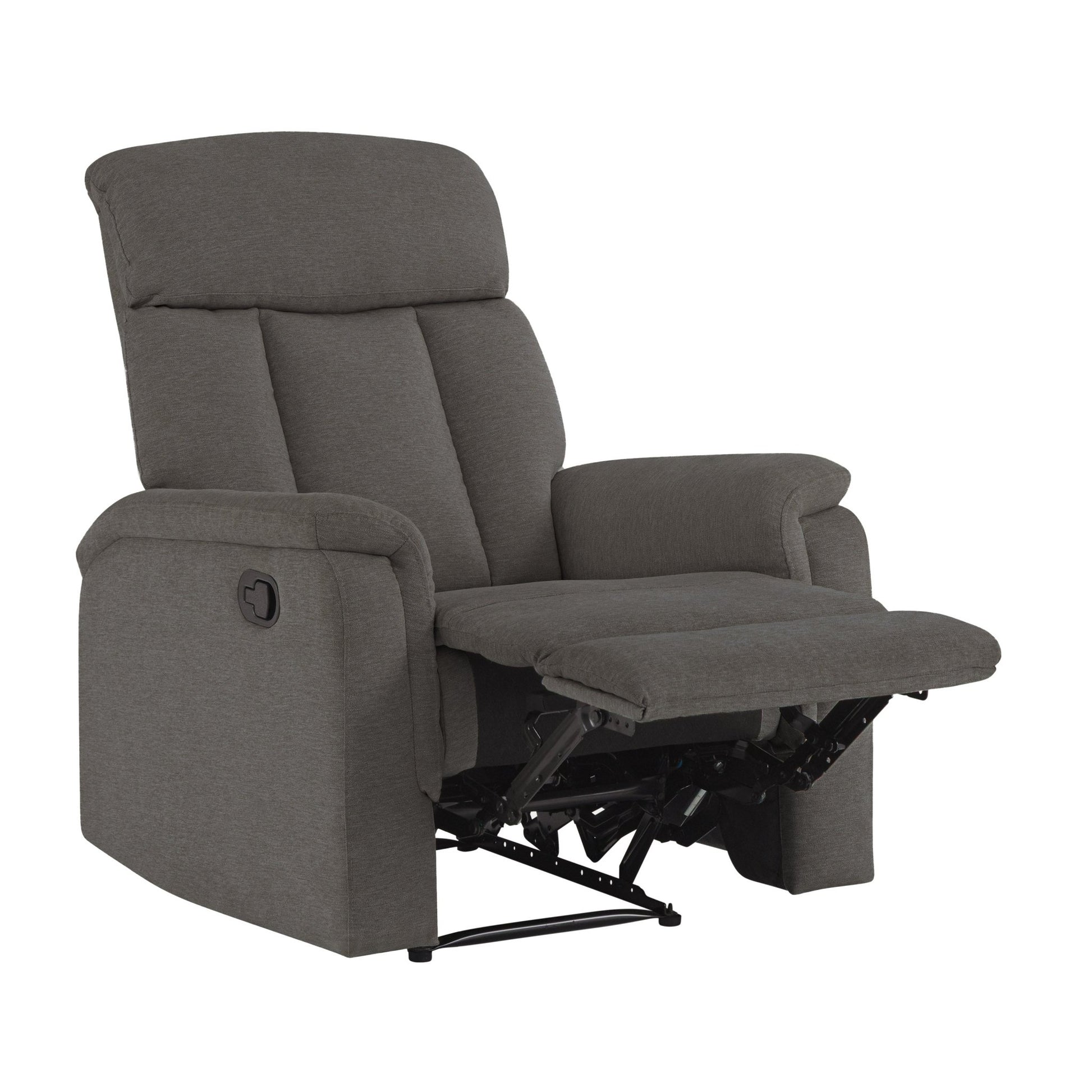 Irving Fabric Manual Recliner - Gray - Abbyson - Chair