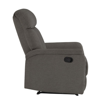 Irving Fabric Manual Recliner - Gray - Abbyson - Chair
