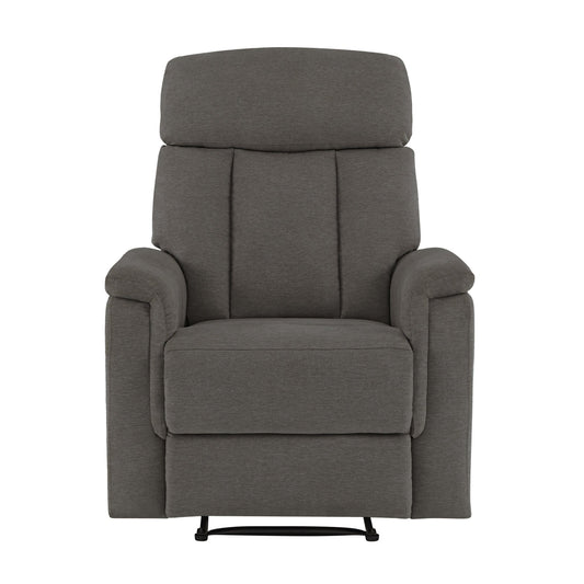 Irving Fabric Manual Recliner - Gray - Abbyson - Chair