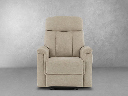 Irving Fabric Manual Recliner - Sand - Abbyson - Chair
