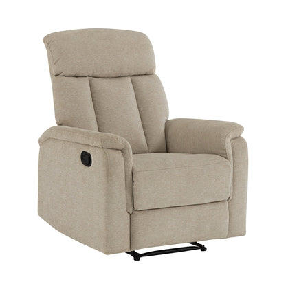 Irving Fabric Manual Recliner - Sand - Abbyson - Chair