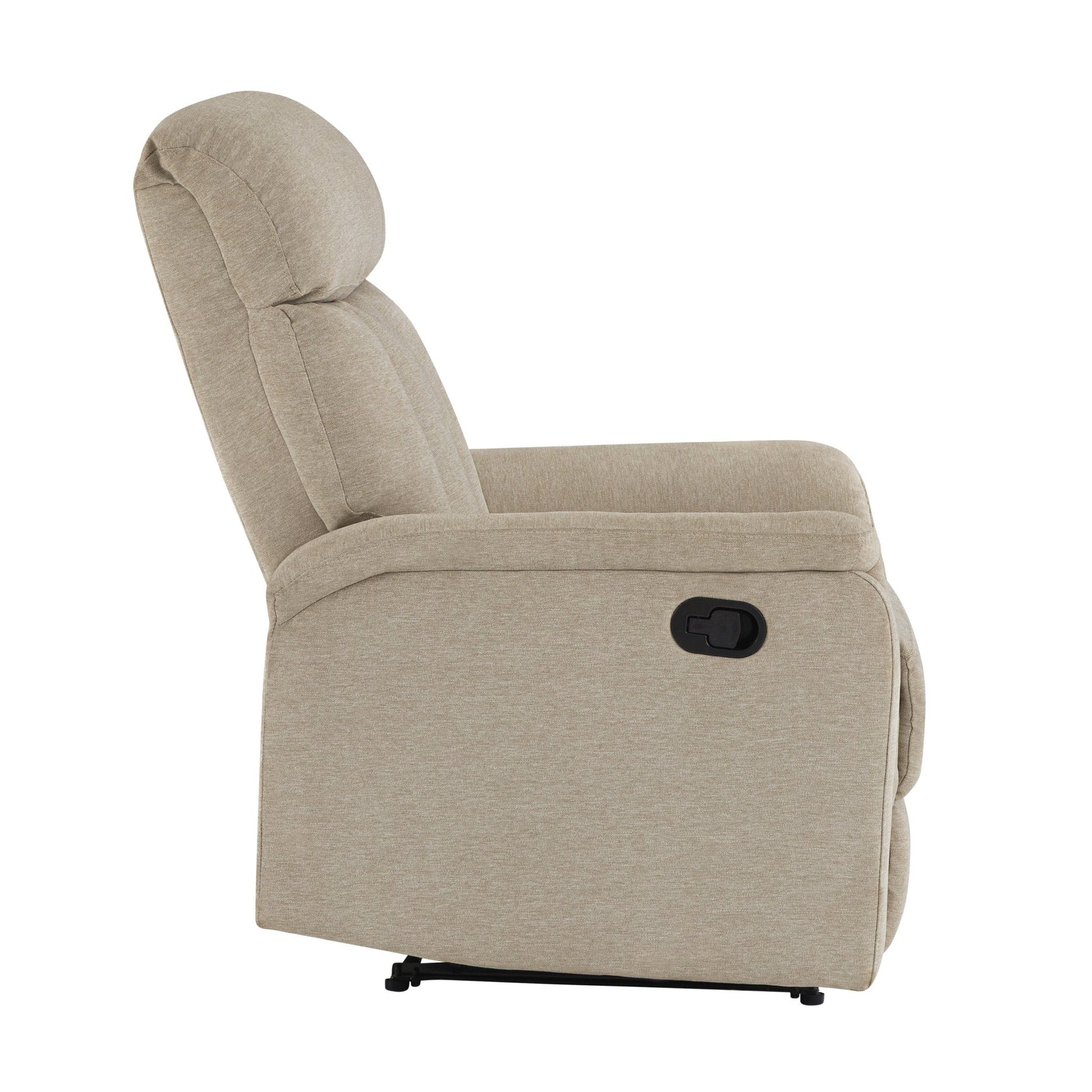 Irving Fabric Manual Recliner - Sand - Abbyson - Chair
