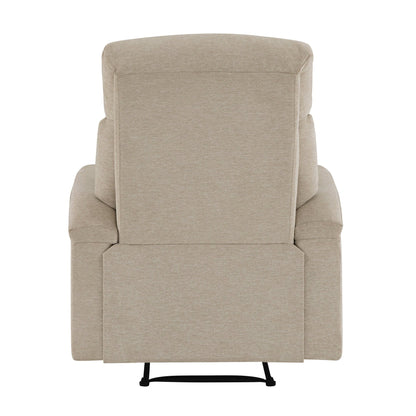 Irving Fabric Manual Recliner - Sand - Abbyson - Chair