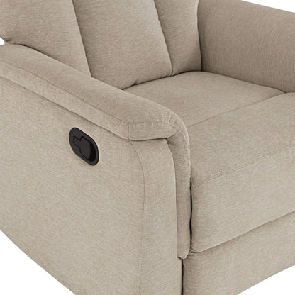 Irving Fabric Manual Recliner - Sand - Abbyson - Chair