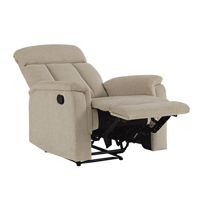 Irving Fabric Manual Recliner - Sand - Abbyson - Chair
