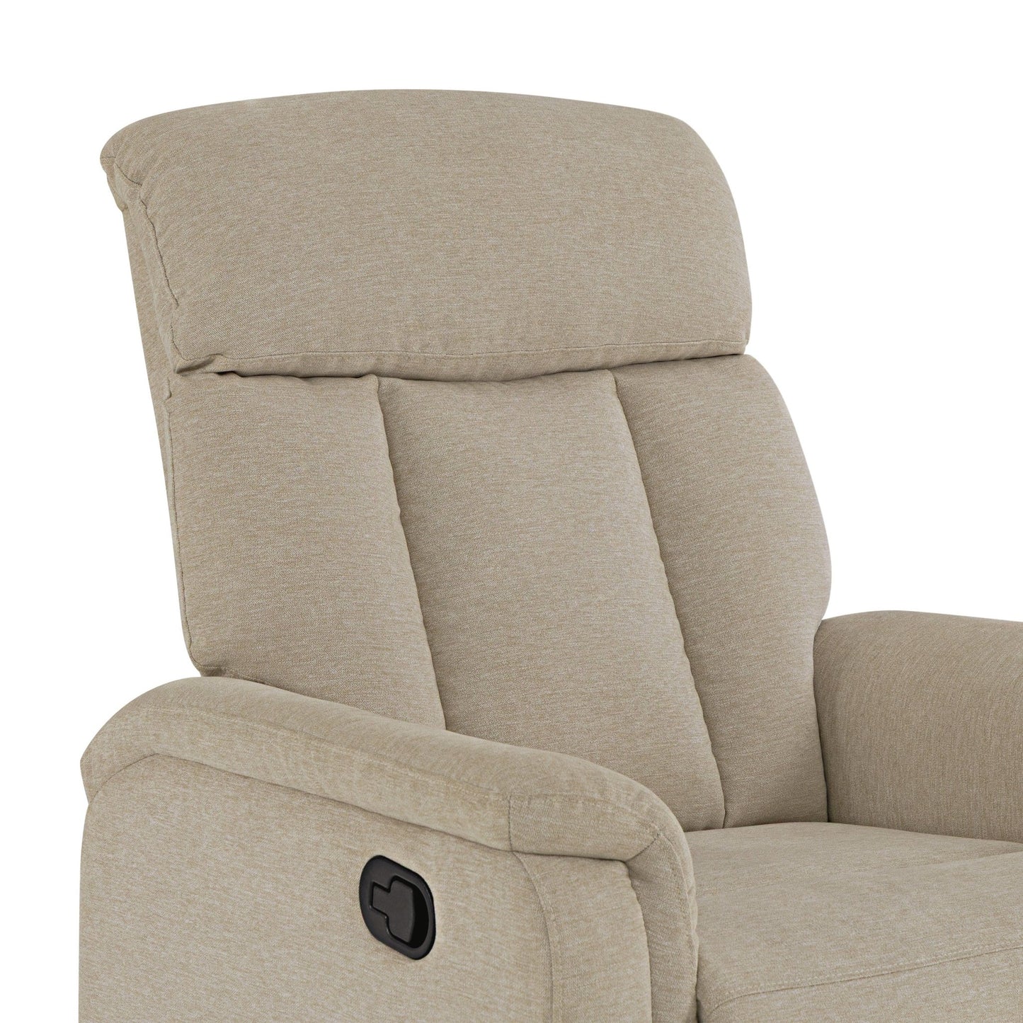 Irving Fabric Manual Recliner - Sand - Abbyson - Chair