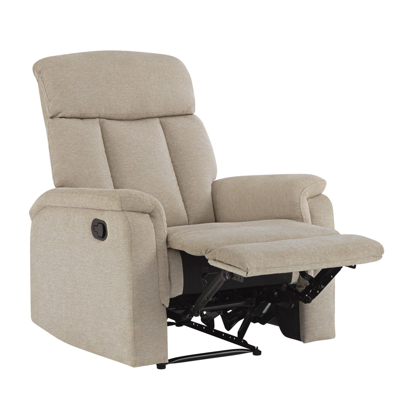 Irving Fabric Manual Recliner - Sand - Abbyson - Chair