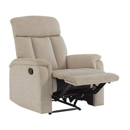 Irving Fabric Manual Recliner - Sand - Abbyson - Chair