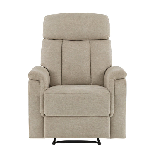Irving Fabric Manual Recliner - Sand - Abbyson - Chair