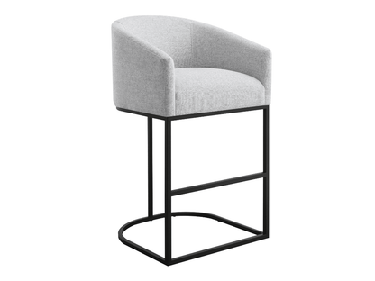 Jace Upholstered Bar Stool - Light Gray - Abbyson - Dining Room