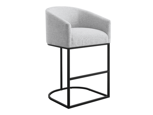 Jace Upholstered Bar Stool - Light Gray - Abbyson - Dining Room