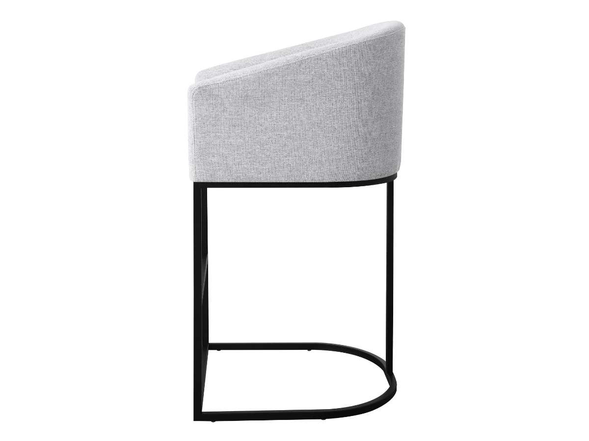 Jace Upholstered Bar Stool - Light Gray - Abbyson - Dining Room