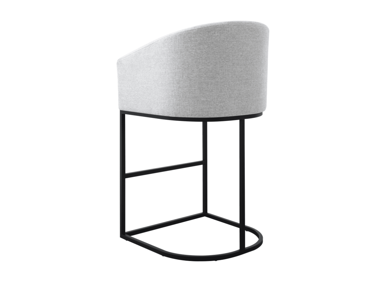 Jace Upholstered Bar Stool - Light Gray - Abbyson - Dining Room