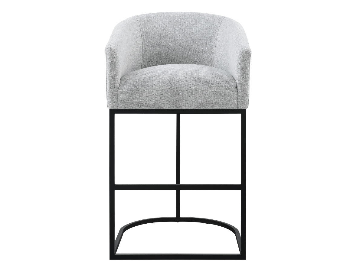 Jace Upholstered Bar Stool - Light Gray - Abbyson - Dining Room