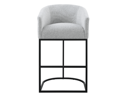 Jace Upholstered Bar Stool - Light Gray - Abbyson - Dining Room