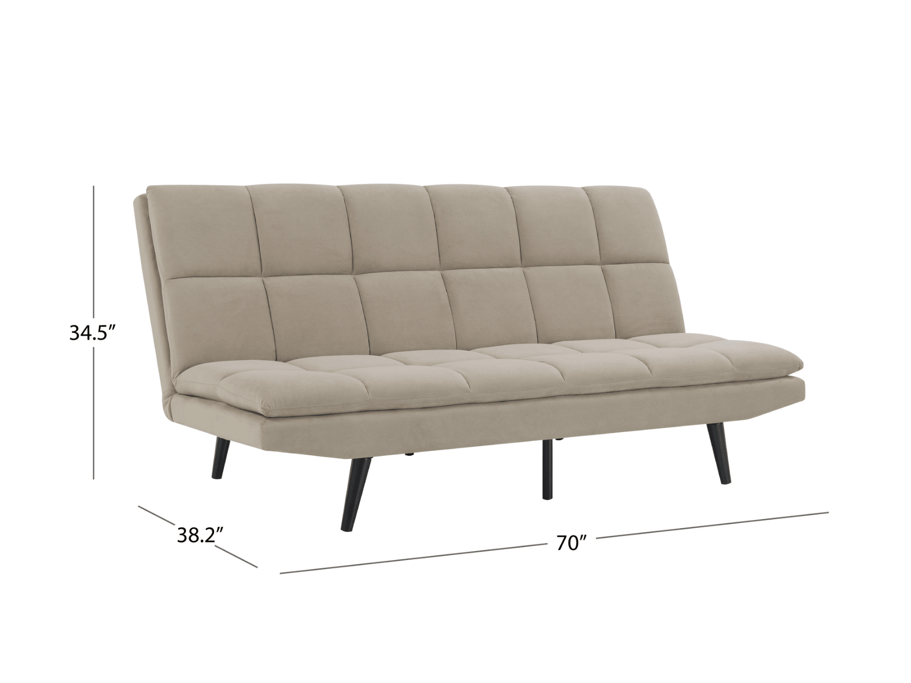 Jaden Convertible Fabric Sofa - Beige - Abbyson - Living Room