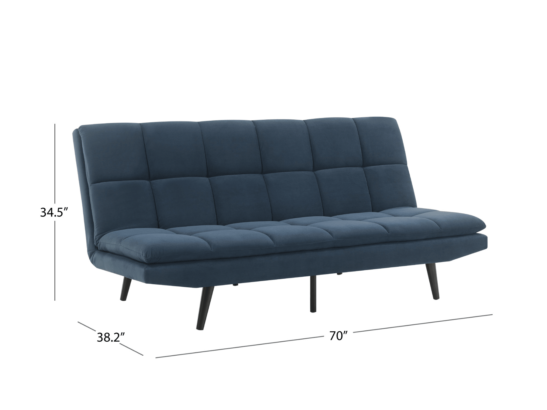 Jaden Convertible Fabric Sofa - Dark Blue - Abbyson - Living Room