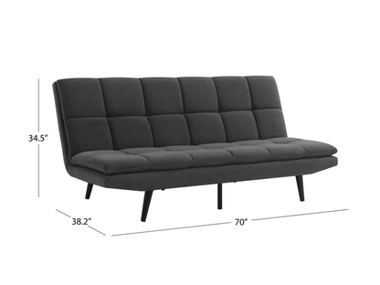 Jaden Convertible Fabric Sofa - Dark Gray - Abbyson - Living Room