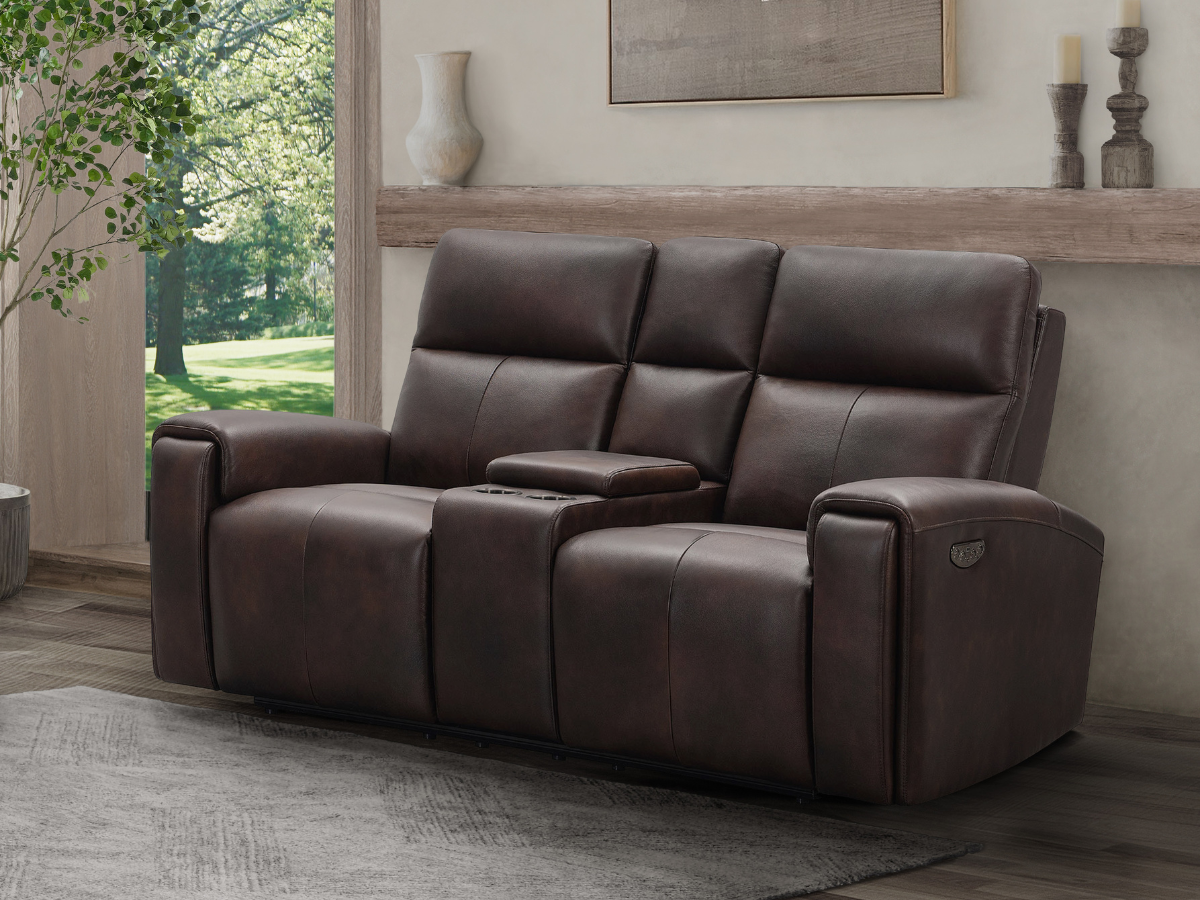 Keegan Power Reclining Leather Loveseat