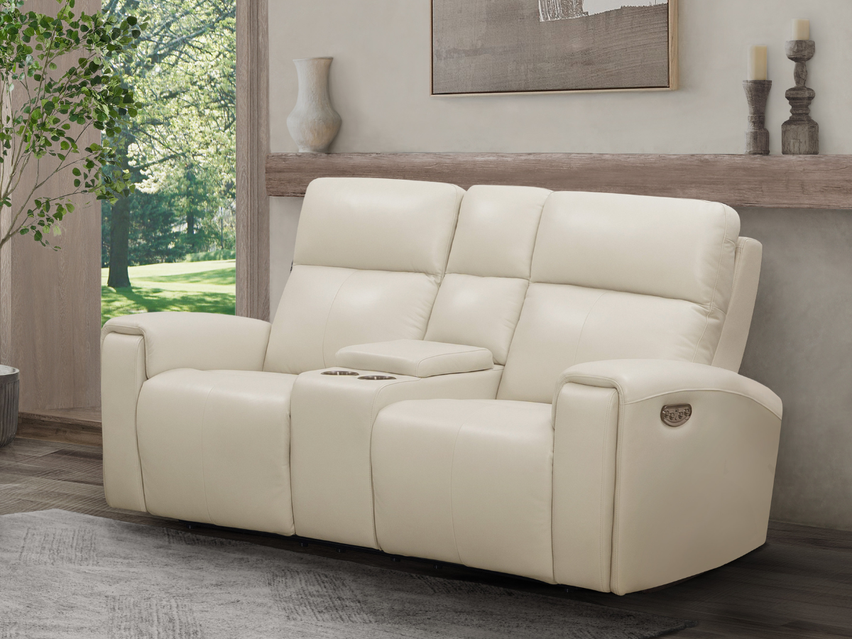 Keegan Power Reclining Leather Loveseat