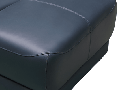 Kimmel Power Reclining Leather Sectional with Power Headrests - Blue - Abbyson - Living Room